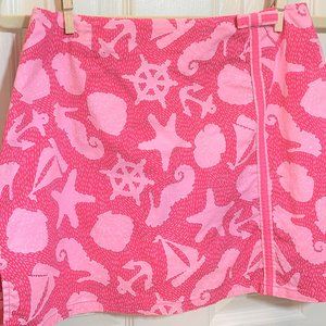 EUC LILLY PULITZER WHITE LABEL SKORT SAILING (S74)